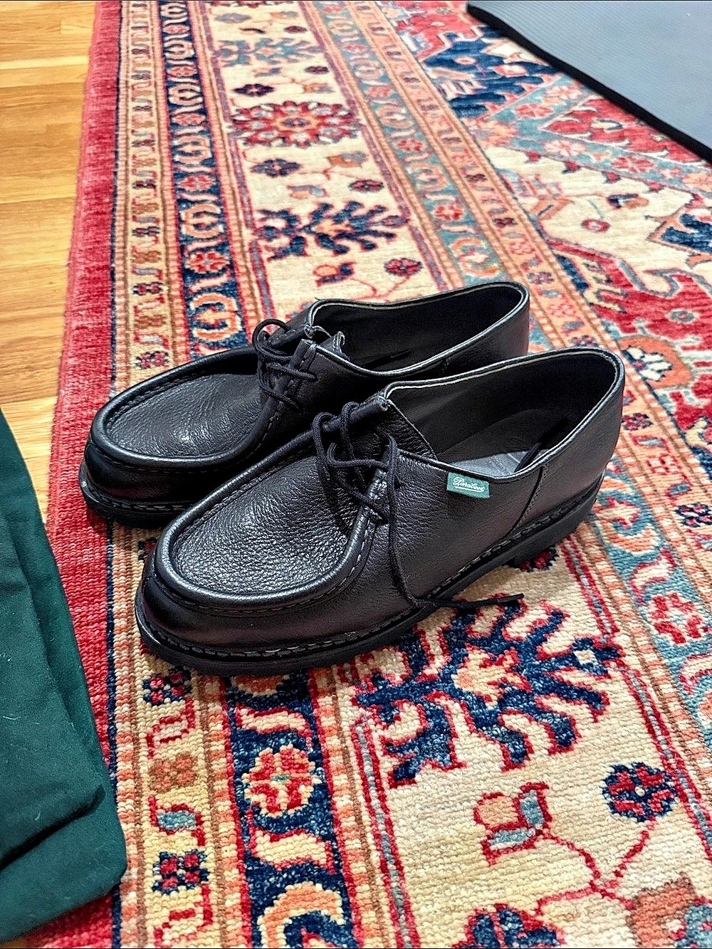 Paraboot Michael Noir Deer Leather Derby Shoe - Like New - Size 42